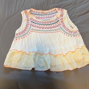 POL Multicolor Embroidered Sleeveless Top